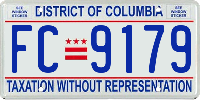 DC license plate FC9179