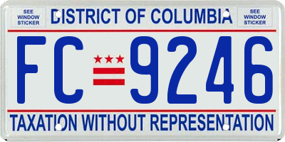 DC license plate FC9246