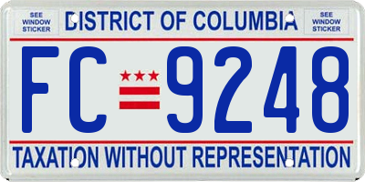 DC license plate FC9248