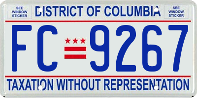 DC license plate FC9267