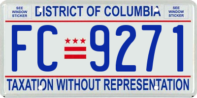 DC license plate FC9271