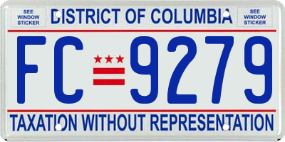 DC license plate FC9279