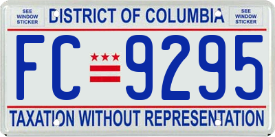 DC license plate FC9295