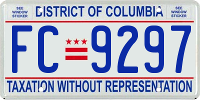 DC license plate FC9297