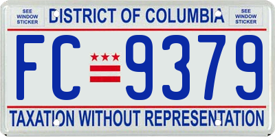 DC license plate FC9379