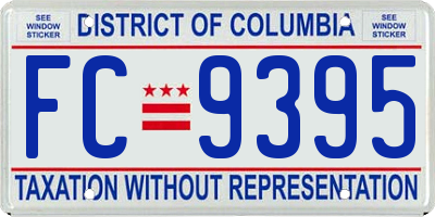 DC license plate FC9395