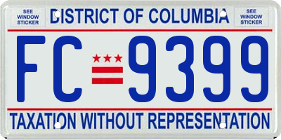 DC license plate FC9399