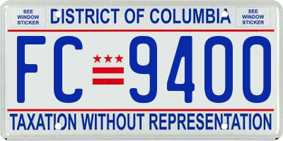 DC license plate FC9400