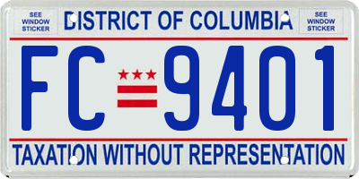 DC license plate FC9401