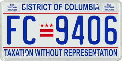 DC license plate FC9406