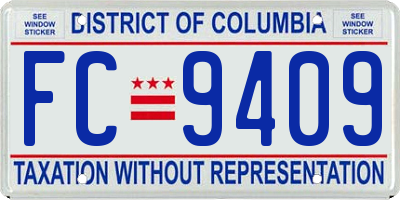 DC license plate FC9409