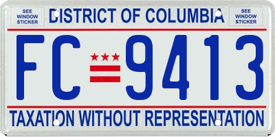 DC license plate FC9413