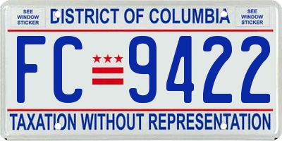 DC license plate FC9422