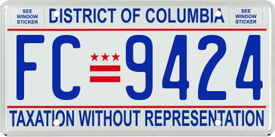 DC license plate FC9424