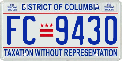 DC license plate FC9430