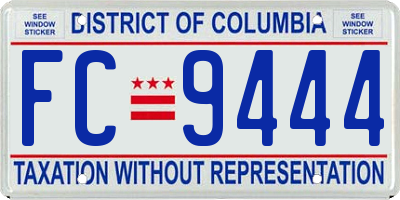 DC license plate FC9444