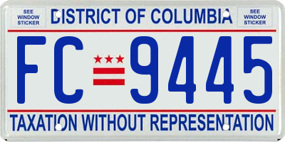 DC license plate FC9445