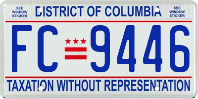 DC license plate FC9446