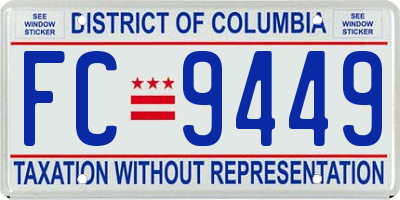 DC license plate FC9449