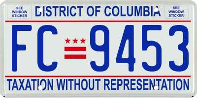 DC license plate FC9453