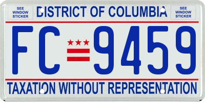 DC license plate FC9459