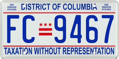 DC license plate FC9467