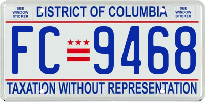 DC license plate FC9468