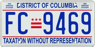 DC license plate FC9469