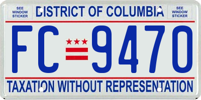 DC license plate FC9470