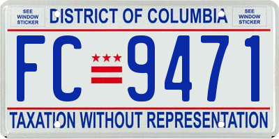 DC license plate FC9471