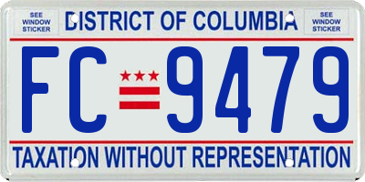 DC license plate FC9479