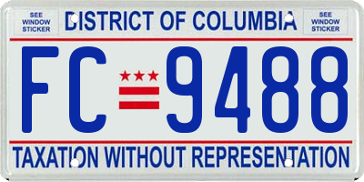 DC license plate FC9488