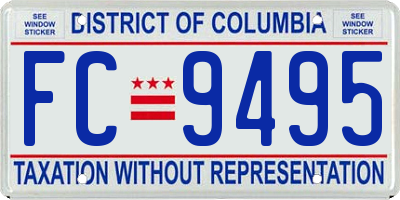 DC license plate FC9495