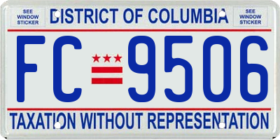 DC license plate FC9506