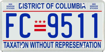 DC license plate FC9511