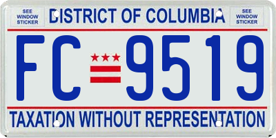 DC license plate FC9519