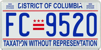 DC license plate FC9520