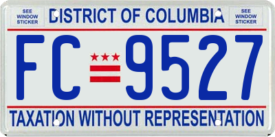 DC license plate FC9527