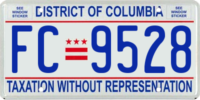 DC license plate FC9528