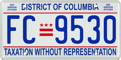 DC license plate FC9530