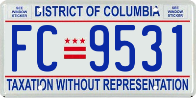 DC license plate FC9531