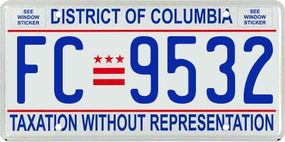 DC license plate FC9532