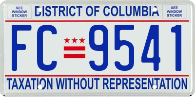 DC license plate FC9541