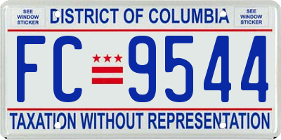 DC license plate FC9544