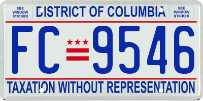 DC license plate FC9546