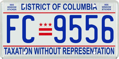 DC license plate FC9556