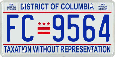 DC license plate FC9564