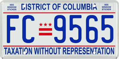 DC license plate FC9565