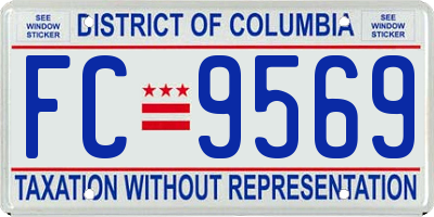 DC license plate FC9569