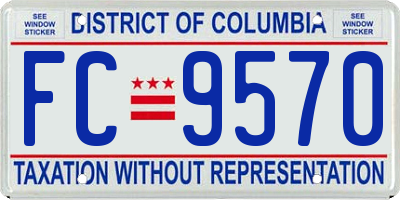 DC license plate FC9570